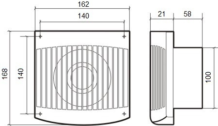 ERA COMFORT 4C d100 с обратным клапаном